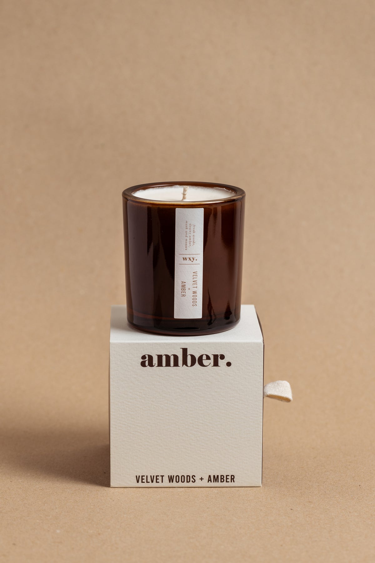 velvet woods + amber | the timeless scent. – wxycandles