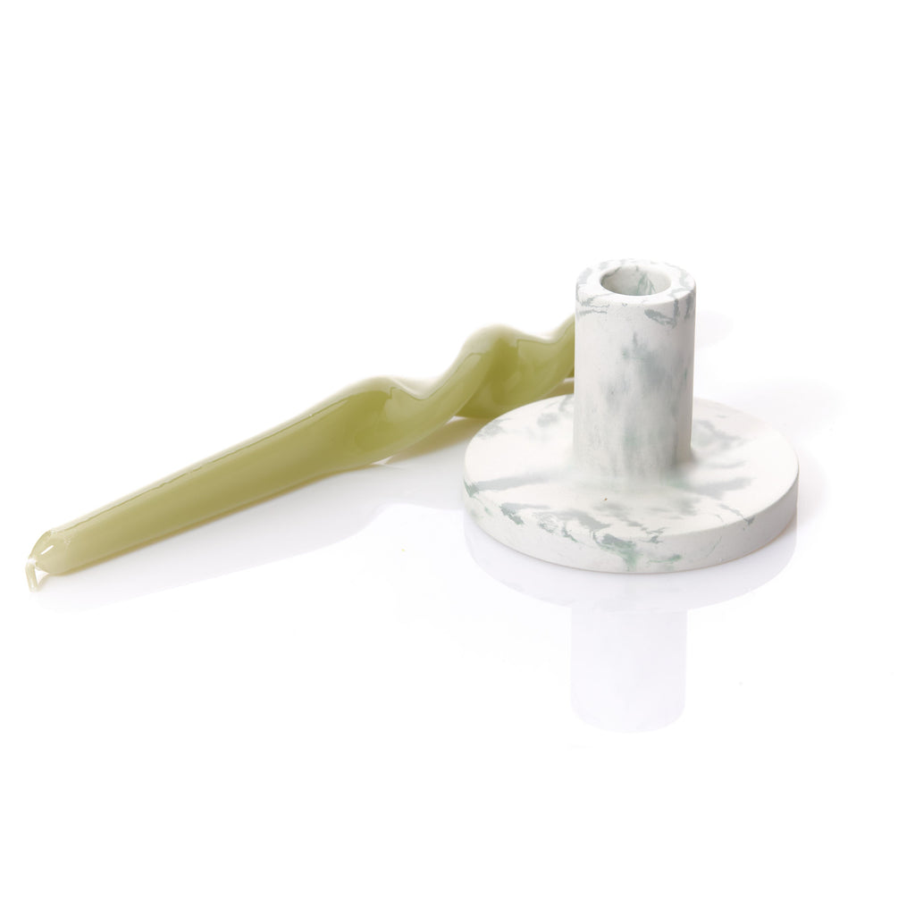Taper Candle Holder - Green