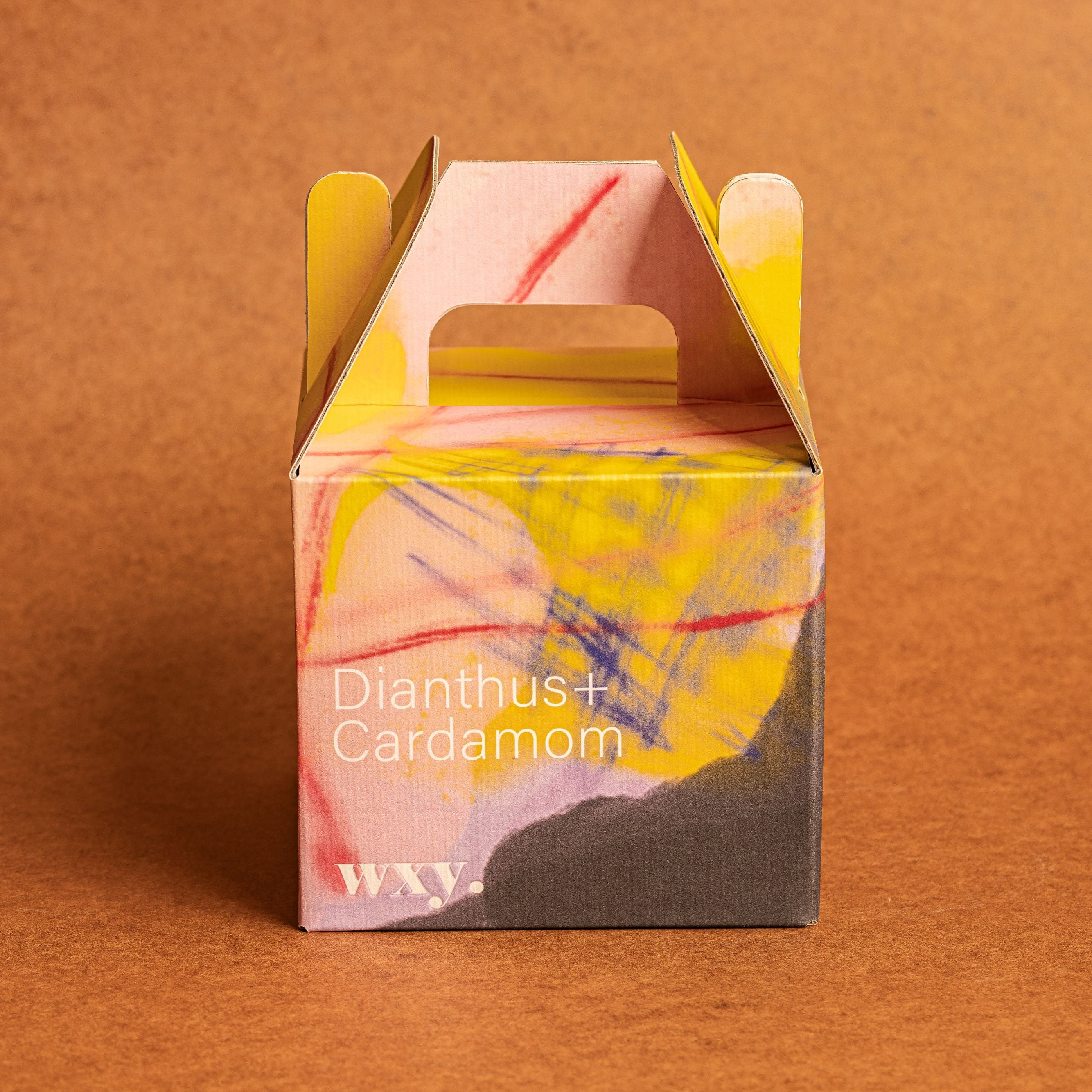 PREORDER - Abstract Candle - Pink/Yellow - Dianthus + Cardamom