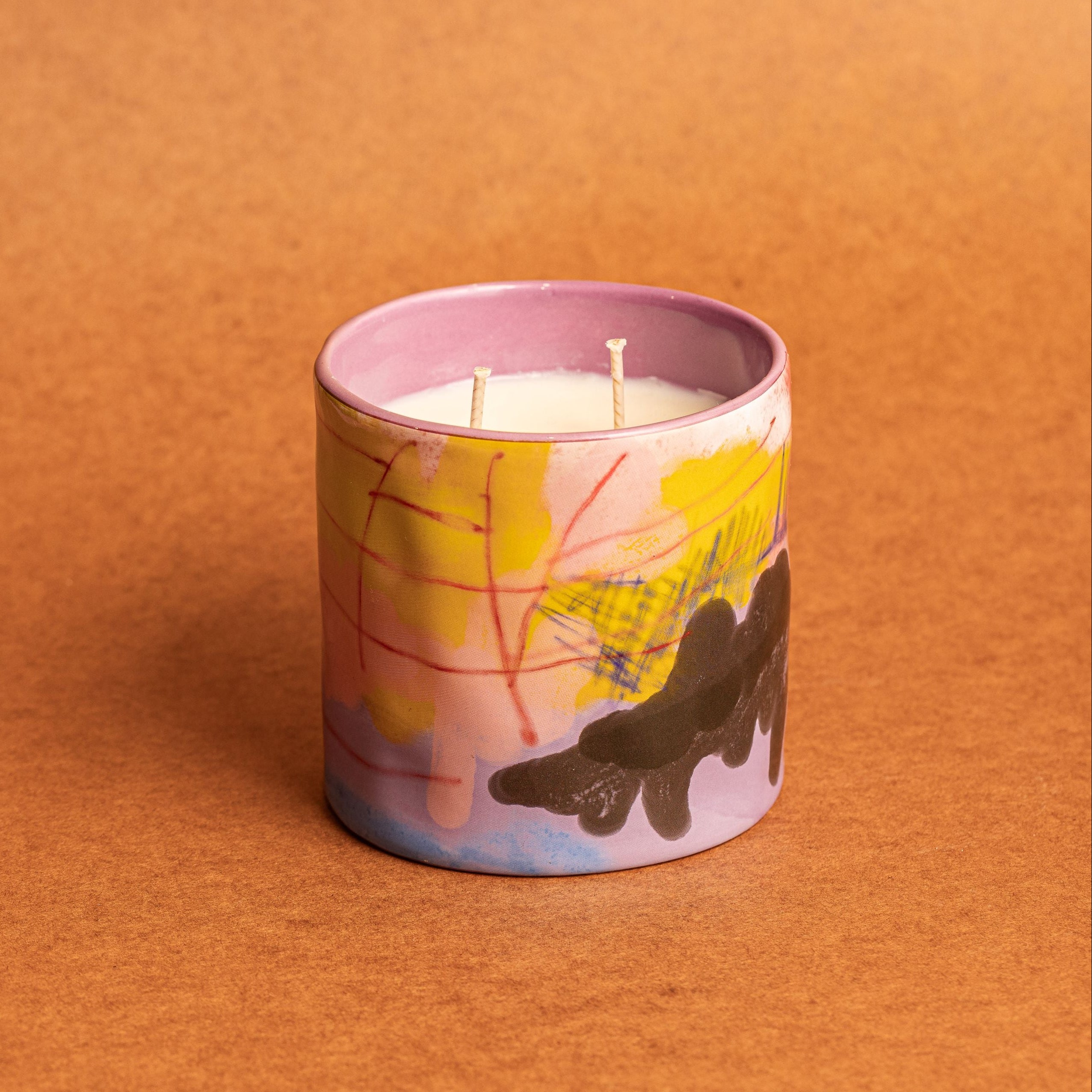 PREORDER - Abstract Candle - Pink/Yellow - Dianthus + Cardamom