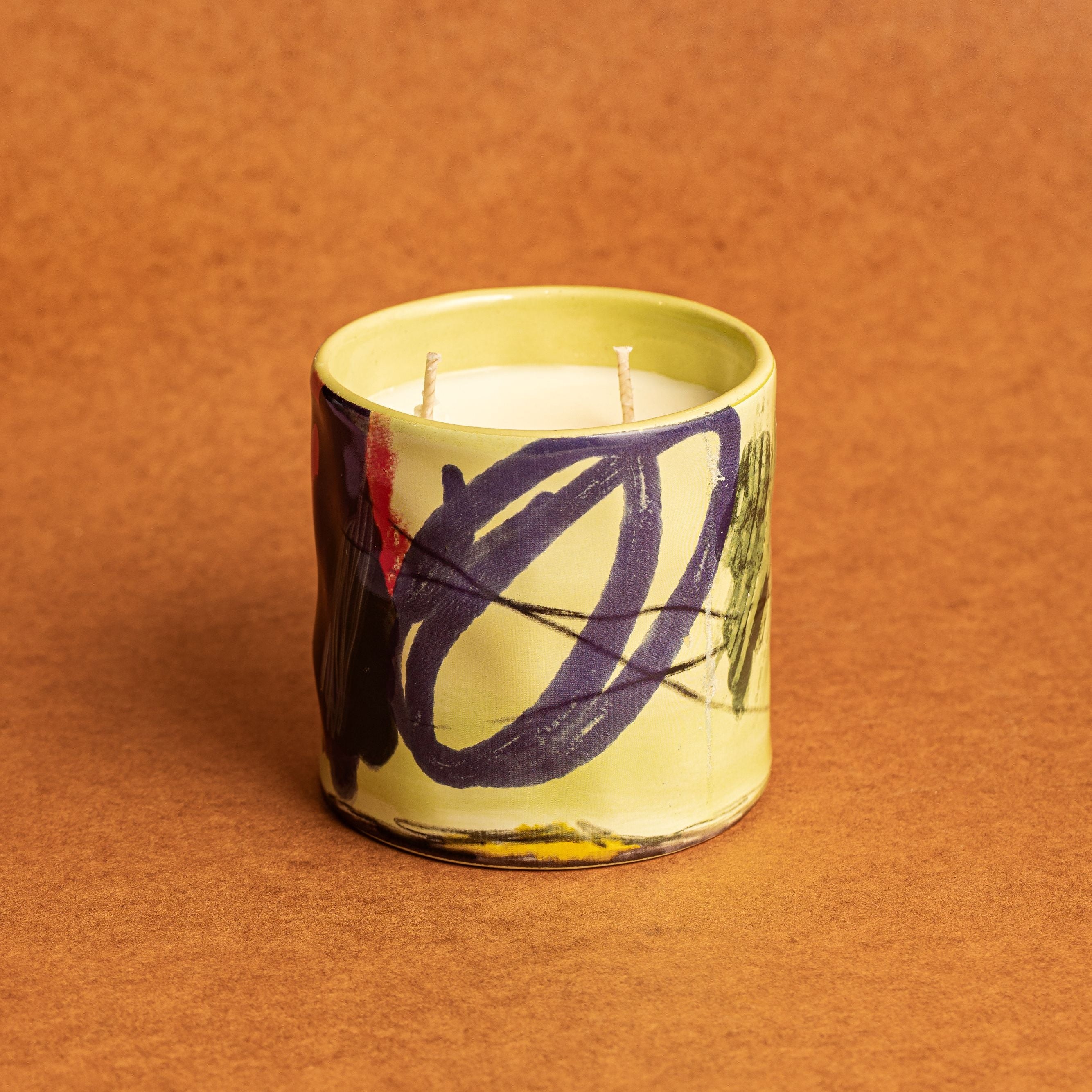 PREORDER - Abstract Candle - Blue/Green - Benzoin + Patchouli