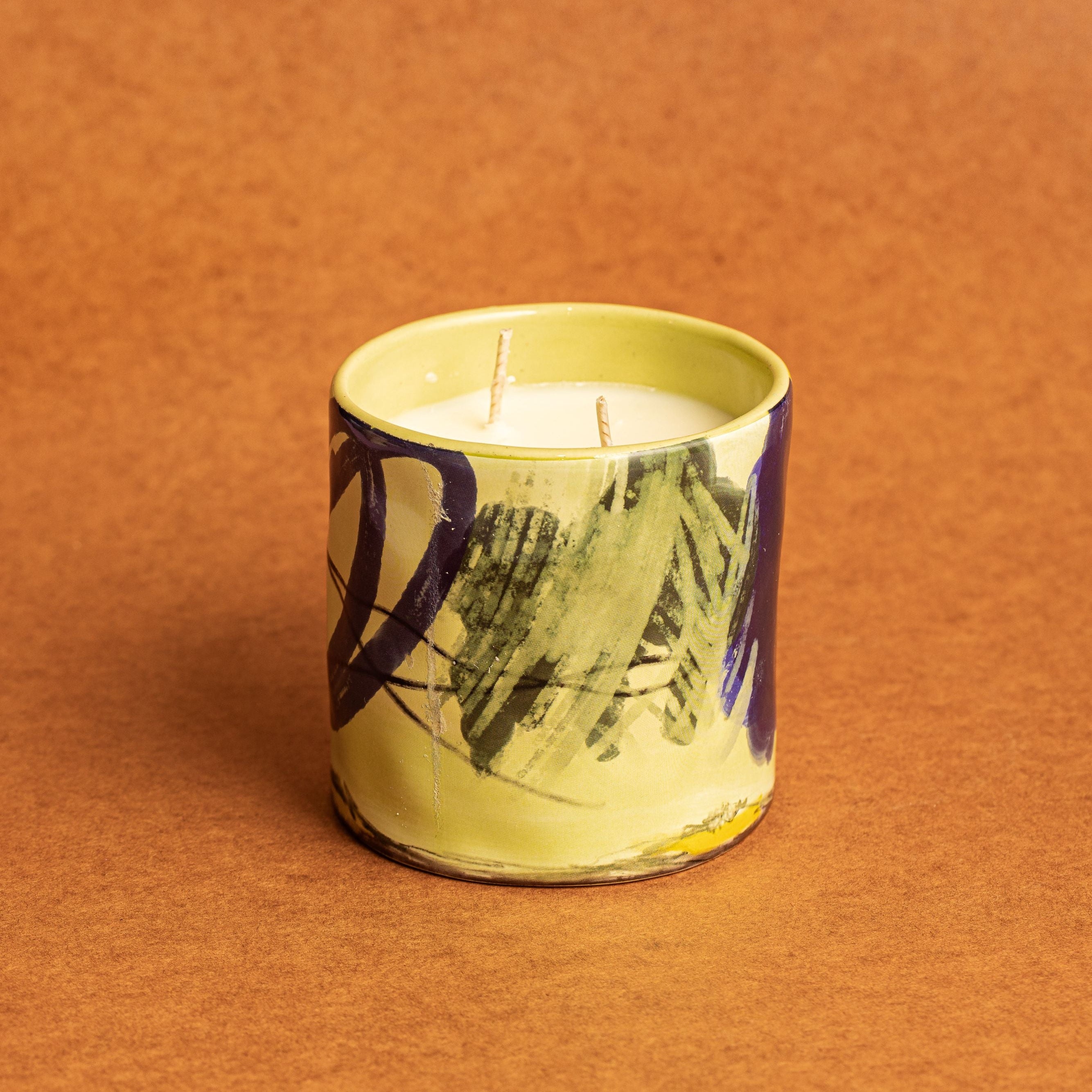 PREORDER - Abstract Candle - Blue/Green - Benzoin + Patchouli