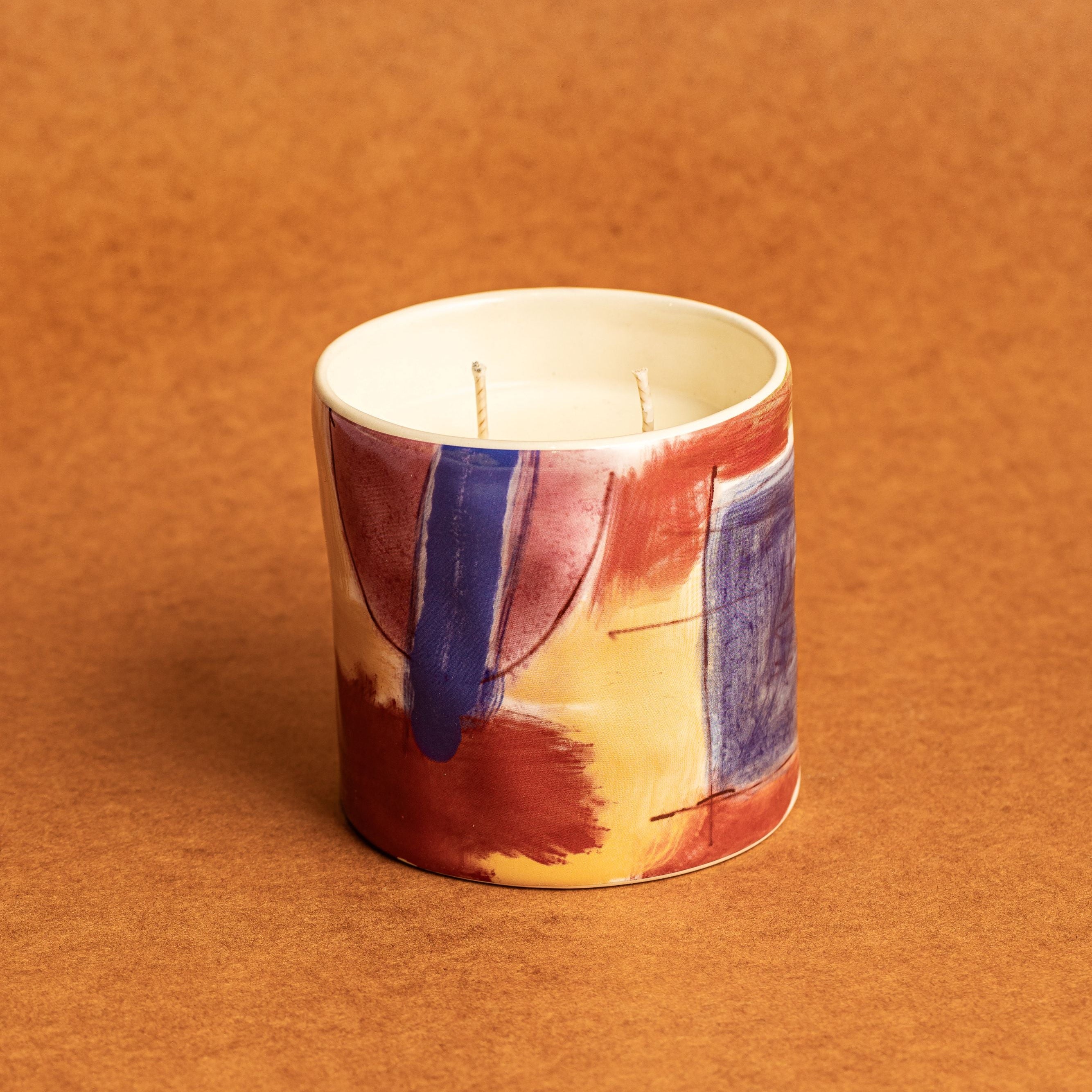 PREORDER - Abstract Candle - Blue/Red - Agarwood + Tonka