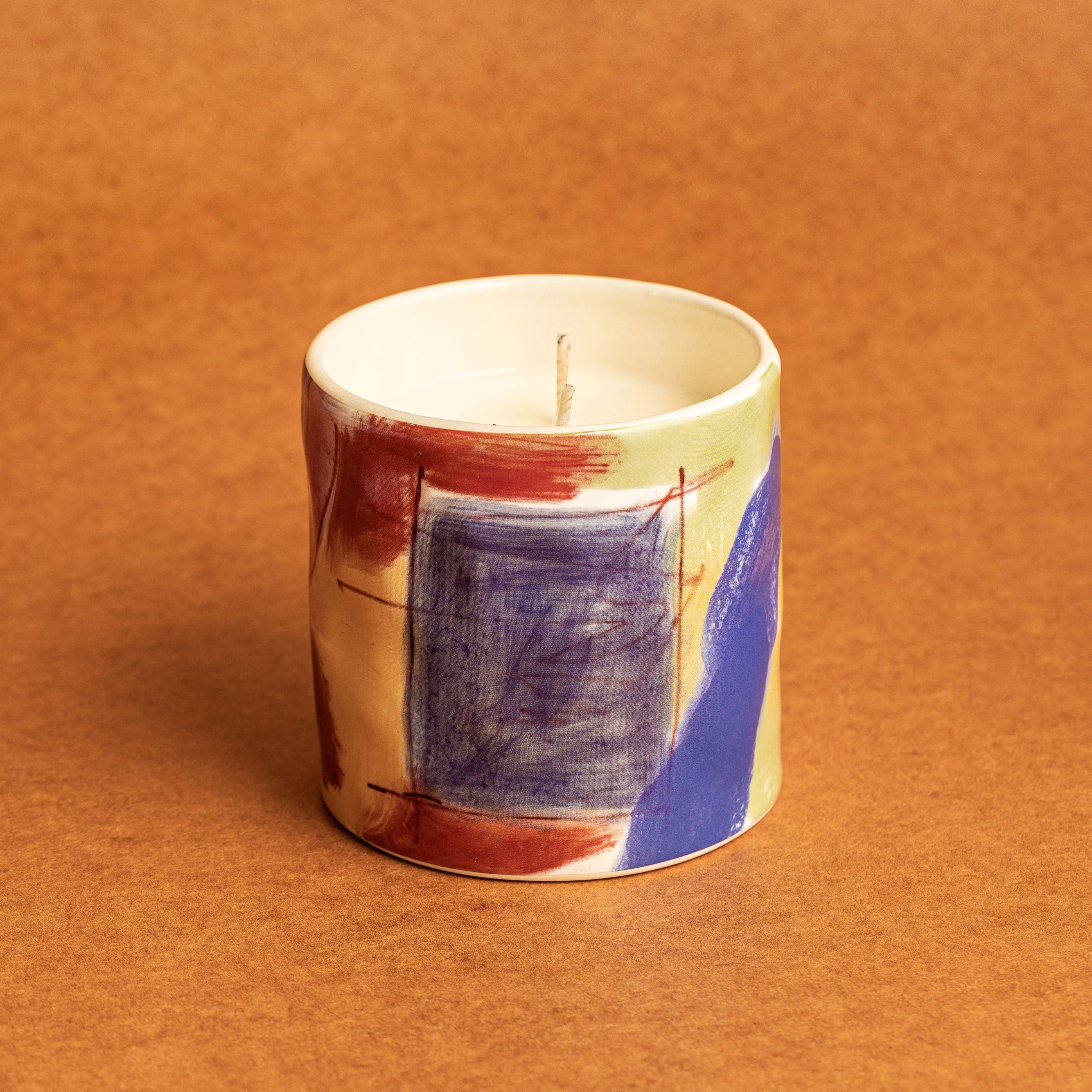PREORDER - Abstract Candle - Blue/Red - Agarwood + Tonka