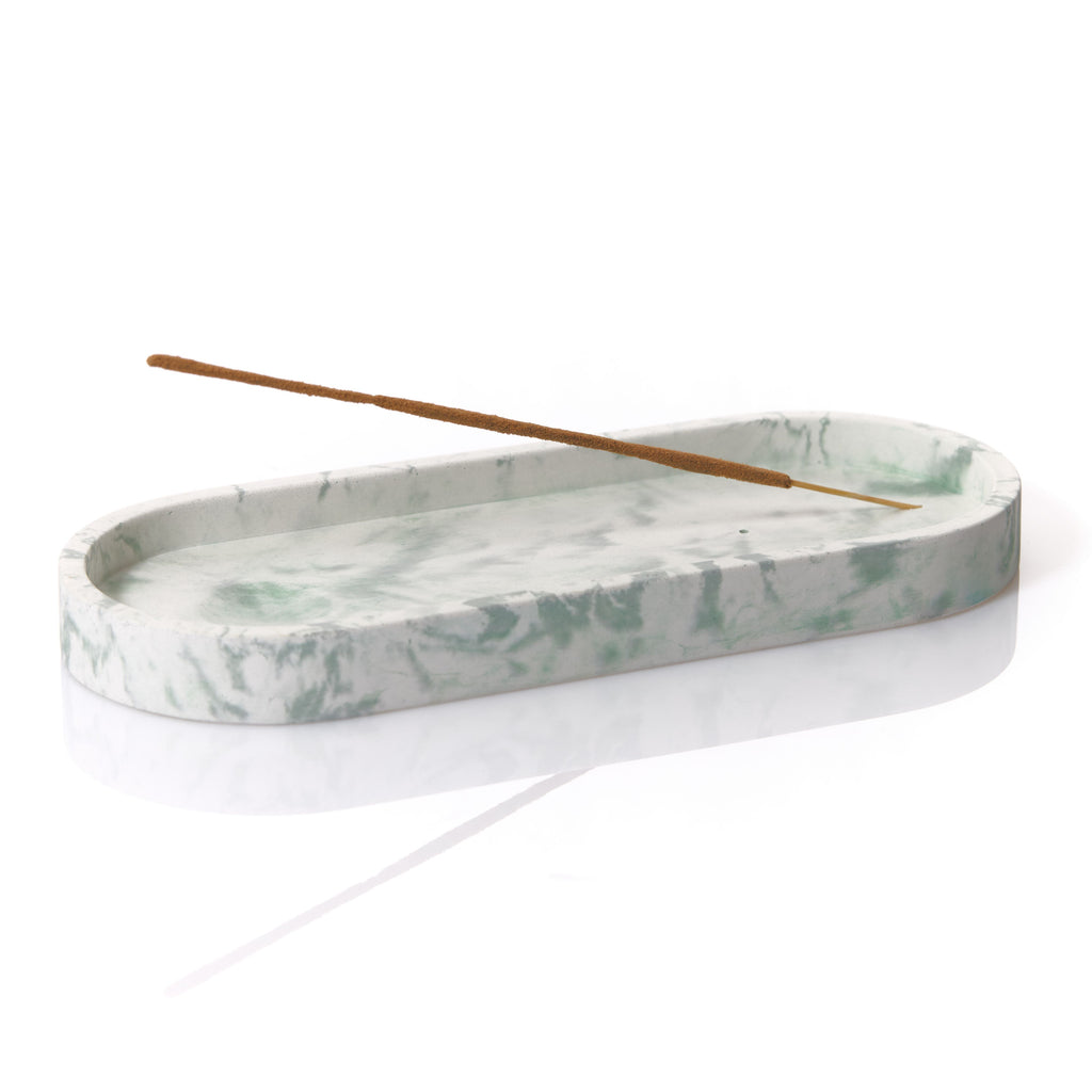 Multi Functional Tray / Incense Holder - Green